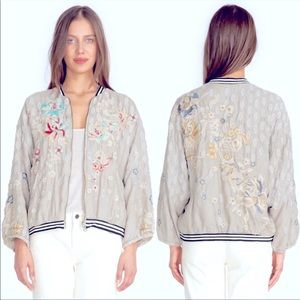 Johnny Was Nancy Reversible Bomber Jacket Embroidered